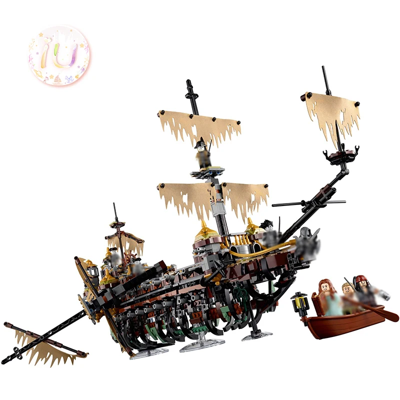 Legoings 71042 Пираты Карибского моря Silent Mary модель строительные блоки подарок на день
