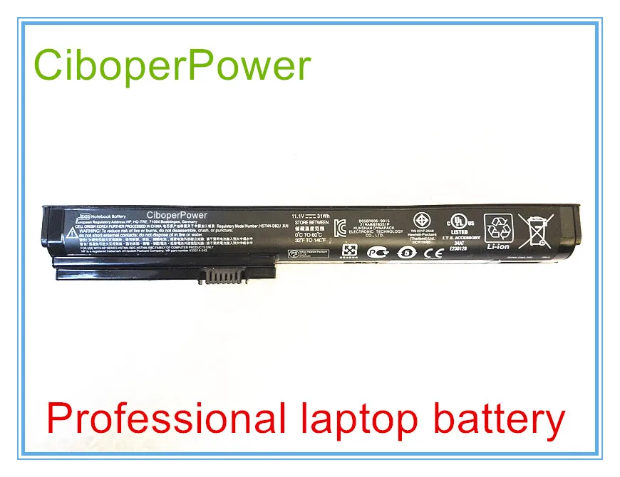 Оригинальный аккумулятор для ноутбука 10,8 В, 31Wh SX03 SX06 Аккумулятор для 2560P 2570P HSTNN-DB2M