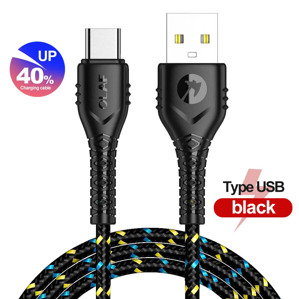 OLAF 2.4A usb type c кабель 3 м для Xiaomi mi a2 mi 9 USB C кабель Быстрая зарядка для samsung S9 S8 A50 OnePlus 6t type-c usb-c кабель