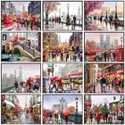 Лондон, Париж, Нью-Йорк, наборы для вышивки крестиком, ручная работа, Набор для вышивки крестиком 14 карат, цвет DMC