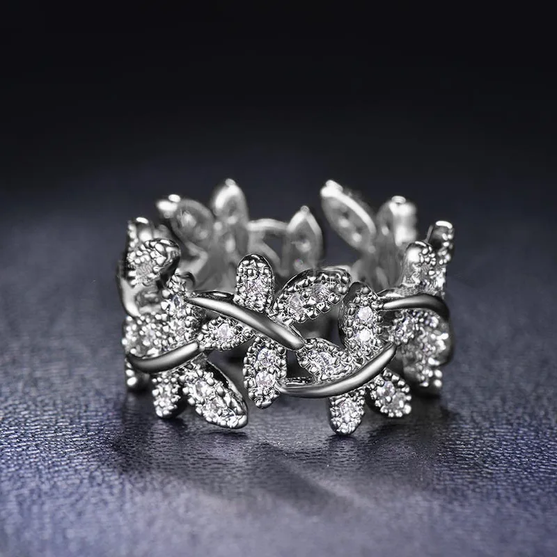 

2022 Summer Inlaid zircon ring hot Fine jewelry jewelry Crystal fromSwarovskis 2 Colors European women Fit Wedding Party