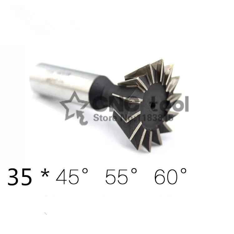 

2PCS 35*45/55/60 degrees high speed steel straight shank dovetail milling cutter, high speed steel straight shank milling cutter