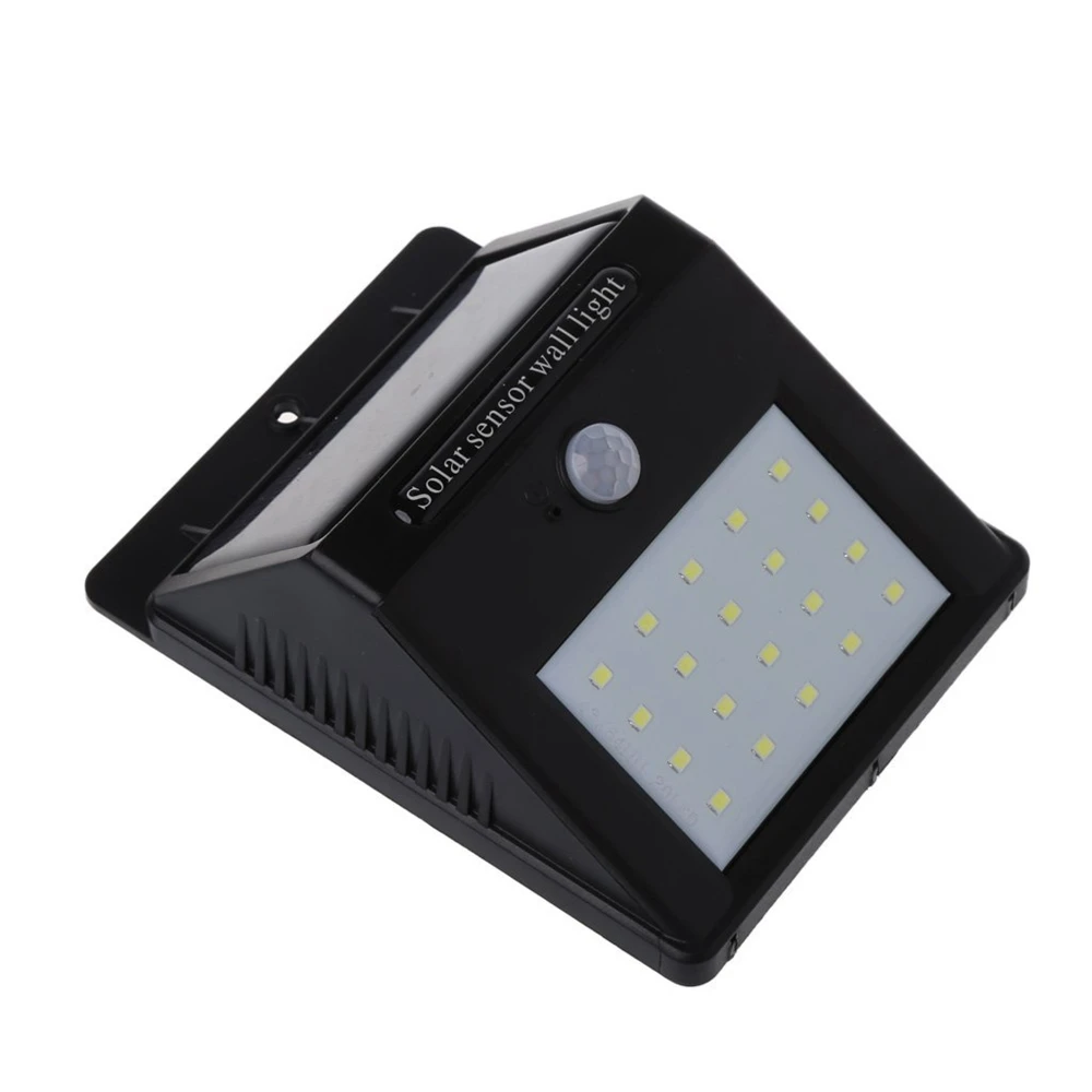 Светодиодный уличный светильник с датчиком движения 20 светодиодов на солнечной