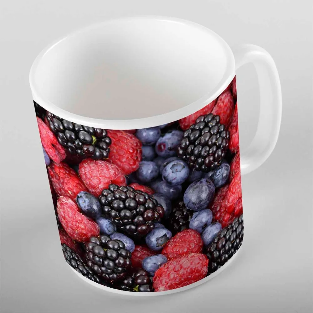 

Else Tropical Fruits Red Black Strawberry Blackberry 3d Print Gift Ceramic Drinking Water Tea Bear Coffee Cup Mug Kitchen