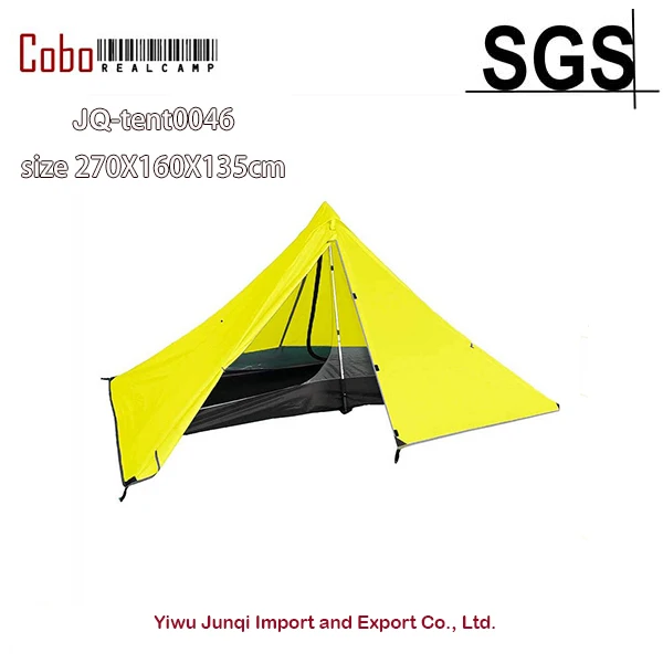 Backpacking Tent Double Layer Mountaineering Ultralight Pyramid Tent Camping Trekking Pole Waterproof Travel Beach Outdoors