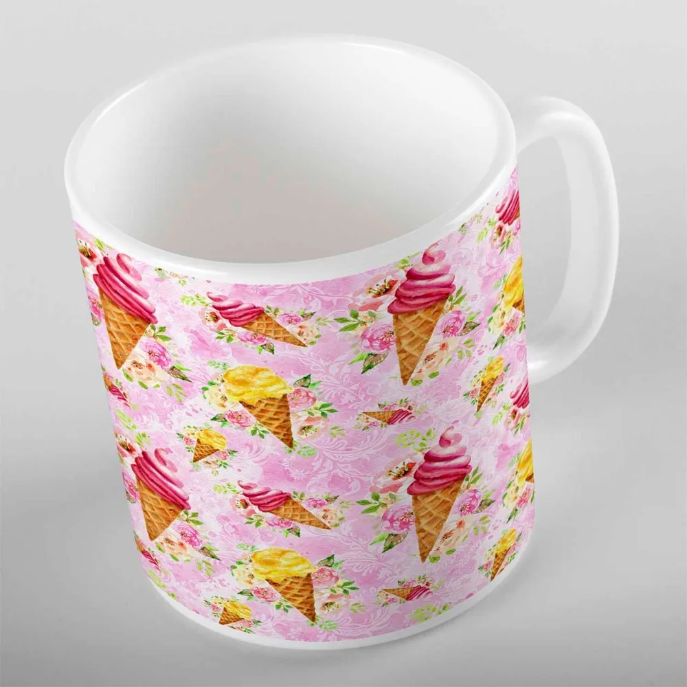 

Else Pink Floor Yellow Brown ice cream Sweets Candy Roses 3d Print Gift Ceramic Drinking Water Tea Bear Coffee Cup Mug Kitchen