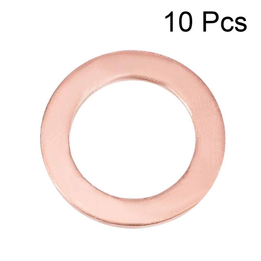 UXCELL 10 шт. Шайбы 12x18x5/12.5x24x1 5 мм плоская медная шайба для винта болтовые прокладки