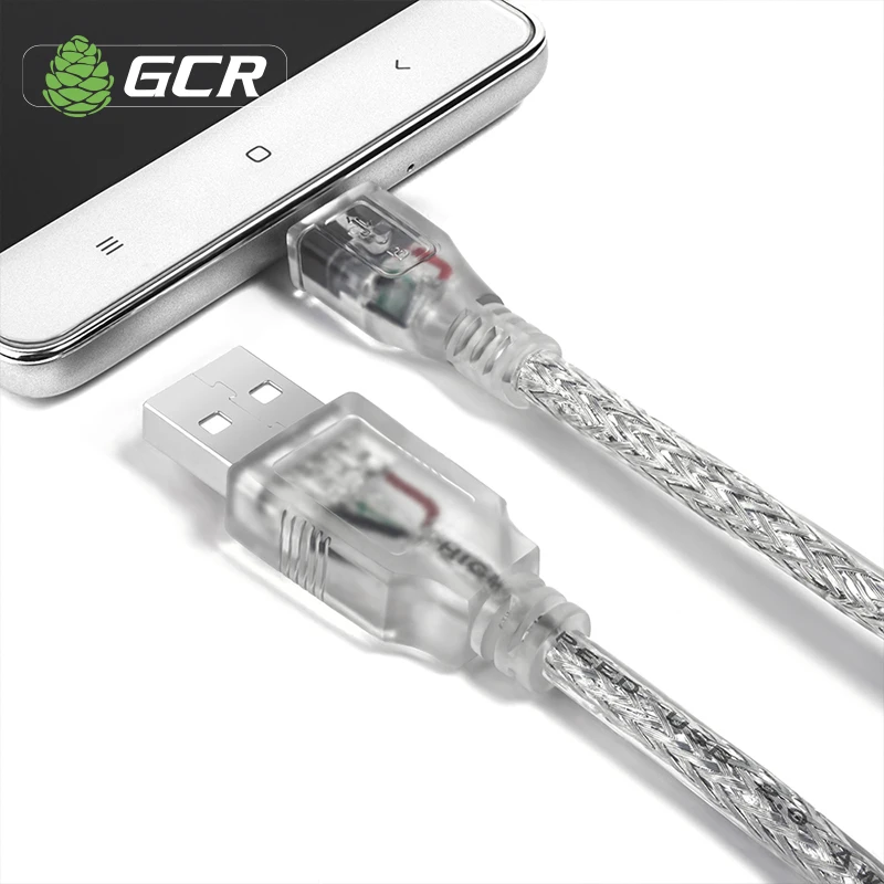 GCR дата кабель USB 2.0 micro B 5 pin 0.5м 1м 2м 3м 5м для быстрой зарядки и синхронизации данных