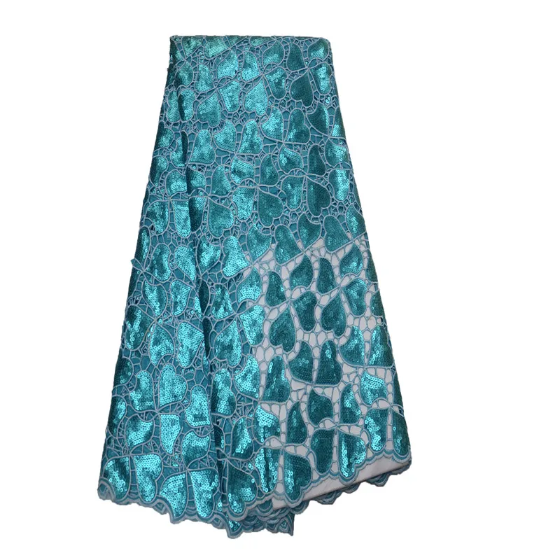Новейшая кружевная ткань в африканском стиле Золотая французская из органзы для