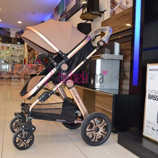 Lelebaby BS01 многофункциональная 3 в 1 детская коляска прогулочная складная Золотая
