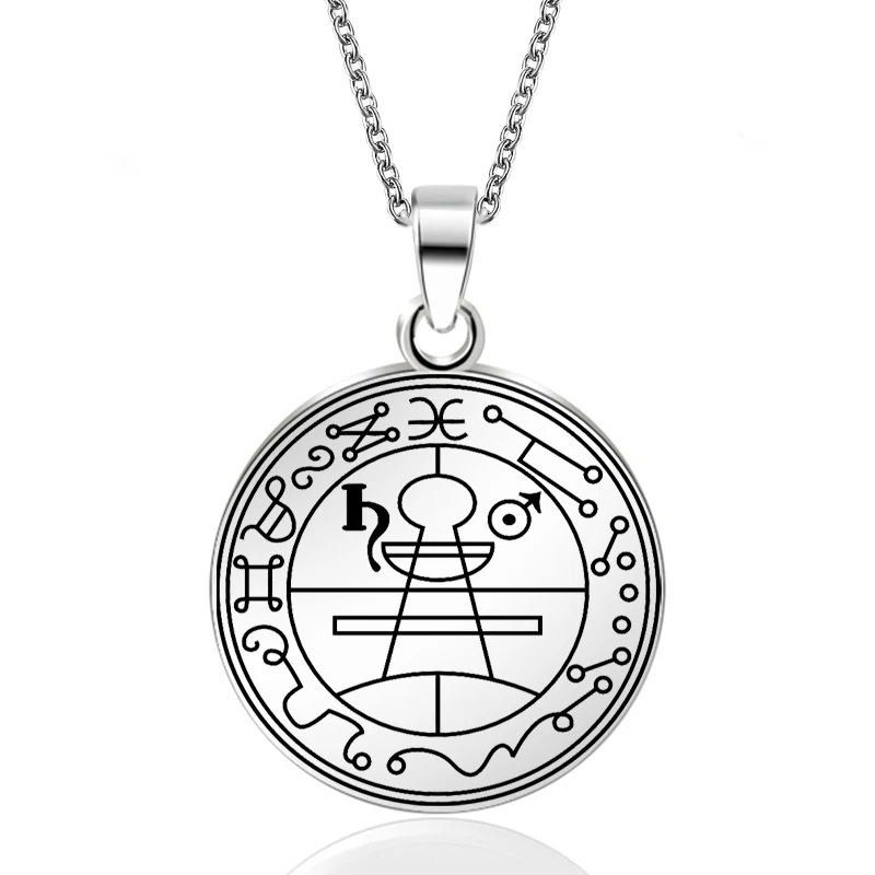 Ожерелья с кулоном из нержавеющей стали логотипом Goetia и надписью ABAICER украшения