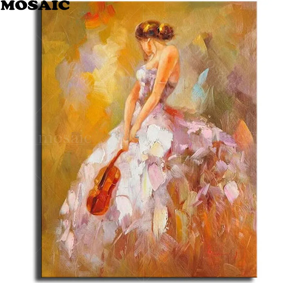 

Full square diy Diamond Painting cross stitch"Vivid Textured Music Queen"Diamond Embroidery Diamond Mosaic pictures home decor O