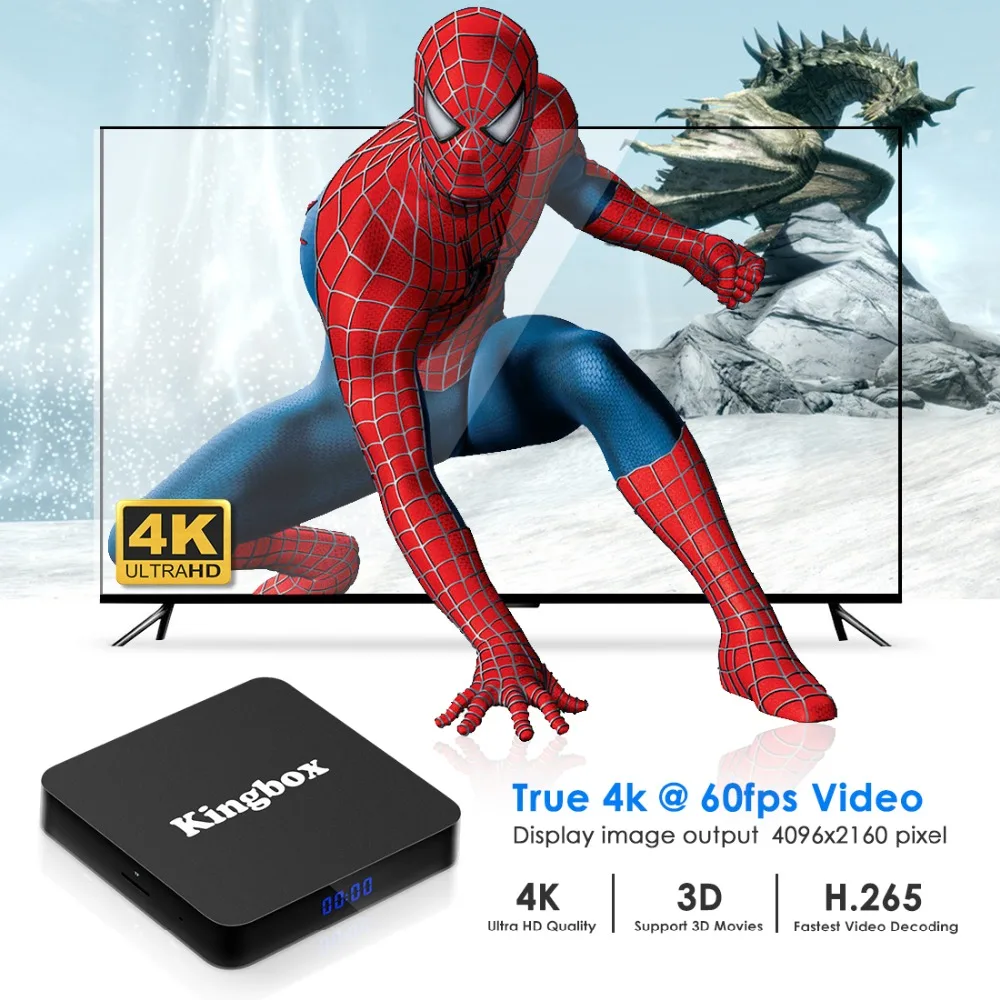 Kingbox Android 9 0 tv Box с 4 Гб ОЗУ 64 ПЗУ 2019 K4 MAX четырехъядерный поддержкой BT 1/H.265/4 K/3D/2 ГГц