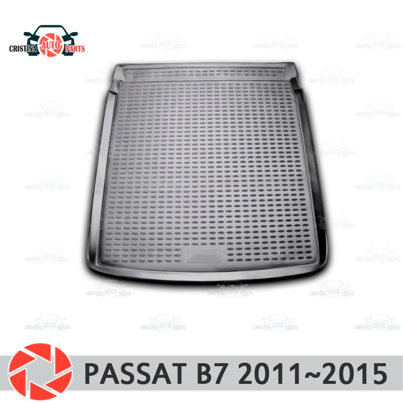 Коврик для багажника Volkswagen Passat B7 2011 ~ 2015 напольные коврики Нескользящие