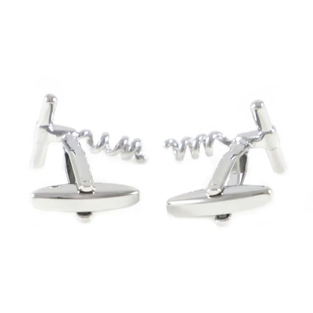 Novelty Silver Tone Wine Bottle Opener Corkscrew Cuff Links Father's Day Gift Birthday Gifts Wedding | Украшения и аксессуары