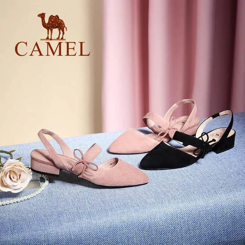 CAMEL/женские весенние новые тонкие туфли на низком каблуке для женщин элегантные