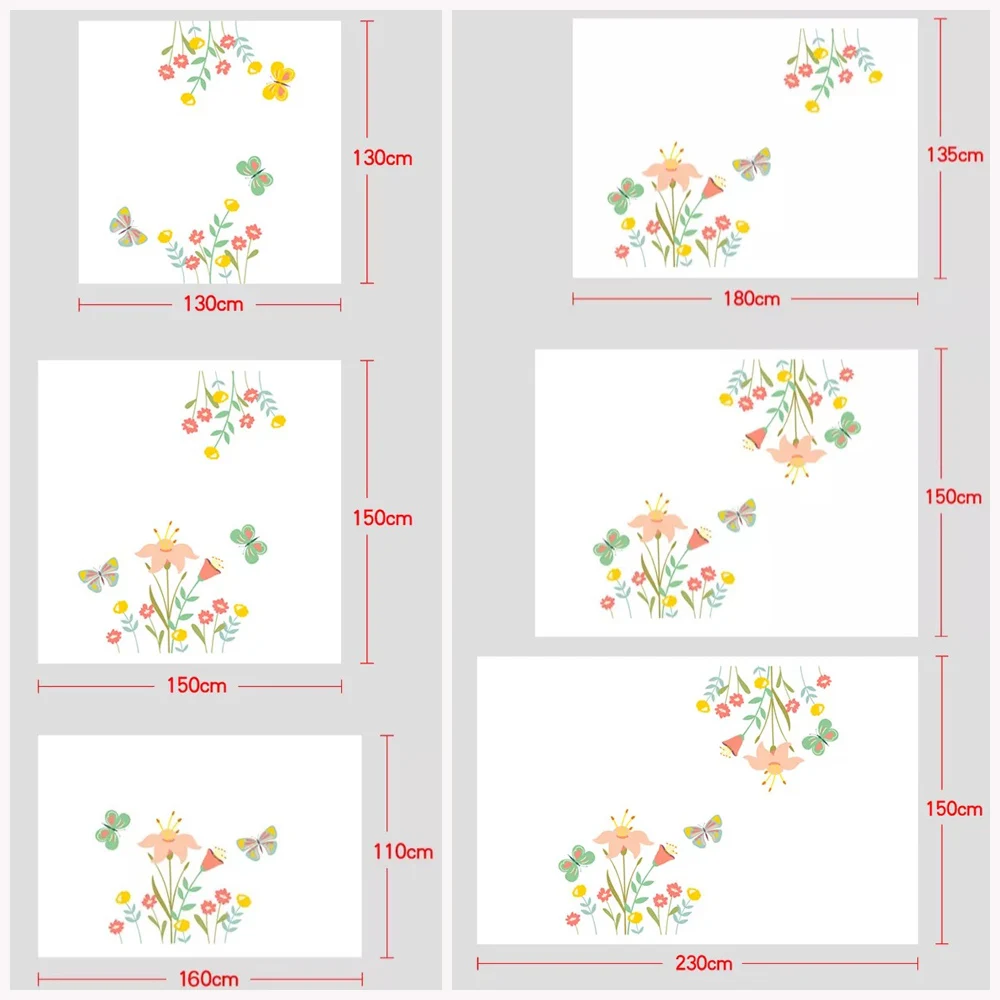 SewCrane Flying over Flower Field Embroidered Decorative Tablecloth | Дом и сад