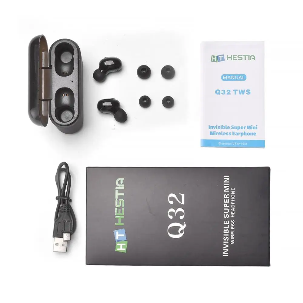 HESTIA Q32 Bluetooth 5 0 беспроводные наушники TWS спортивные гарнитура футляр для наушников