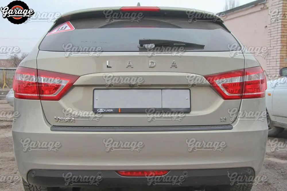 Защита заднего бампера для Lada Vesta Sedan / SW Cross 2015-аксессуары из АБС-пластика защитная
