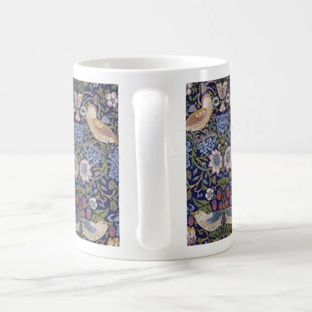 Горячая Nouveau William Morris Стиль Кофе молока Чай кофейная кружка в виде Темно-синие
