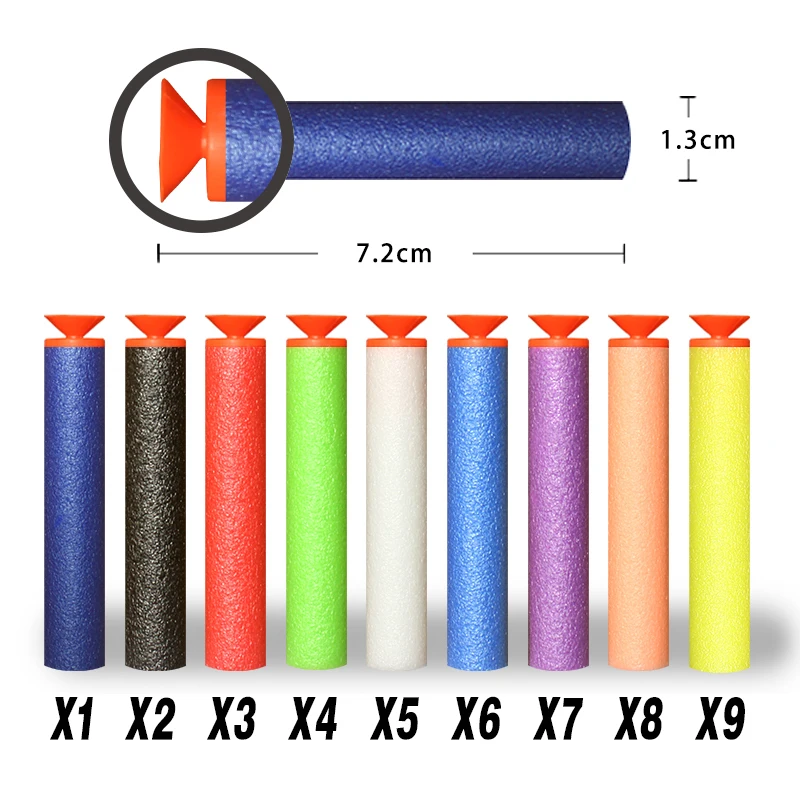 100 шт. разноцветные пули для пистолета 7 2 см|toy gun bullets|gun bulletdart toy |