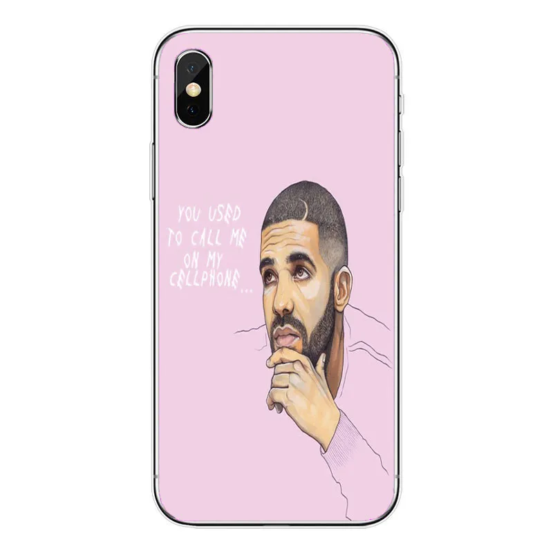 Cute Sexy Drake One Dance 6 God 1 800 Hotline Bling Hard PC Phone Fundas Coque For iPhone 7 7Plus 6S 6Plus 8 8PLUS X | Мобильные