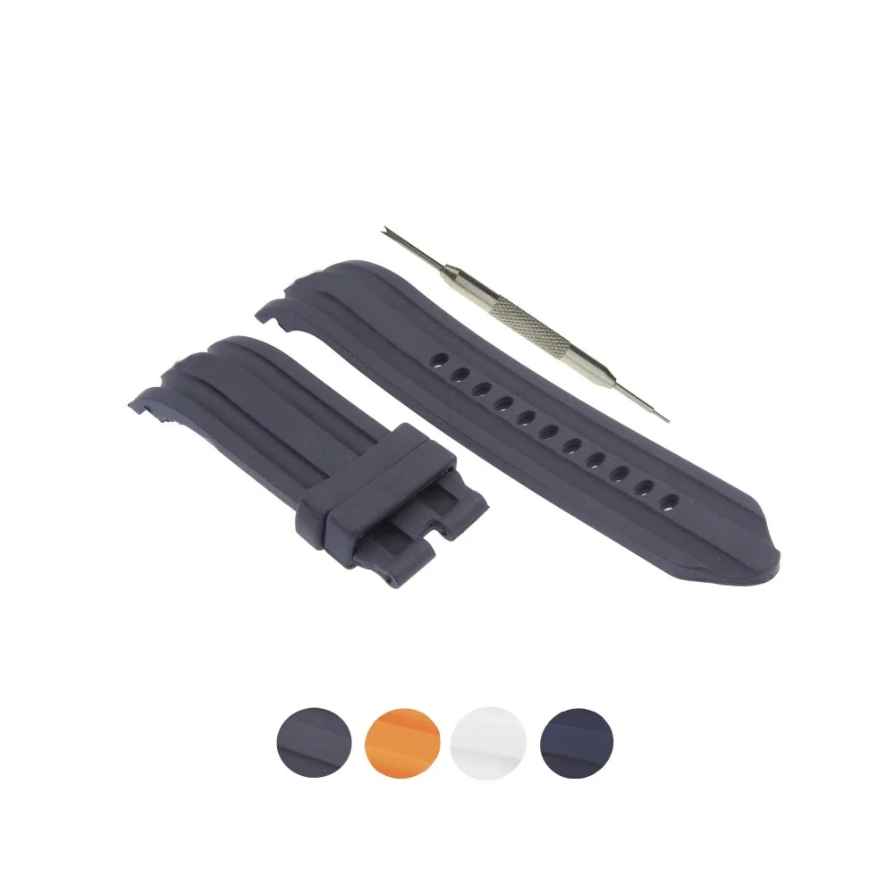 MDNEN 24 мм резиновый ремешок для часов подходит для Nautica A15574G A15565G N14601G+ инструмент