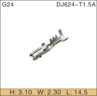 100 шт./лот обжимной терминал провода для 3 Pin Honeywell 100 150 250 PSI датчик давления масла/топлива; разъем для подключения DJ624-T1.5A