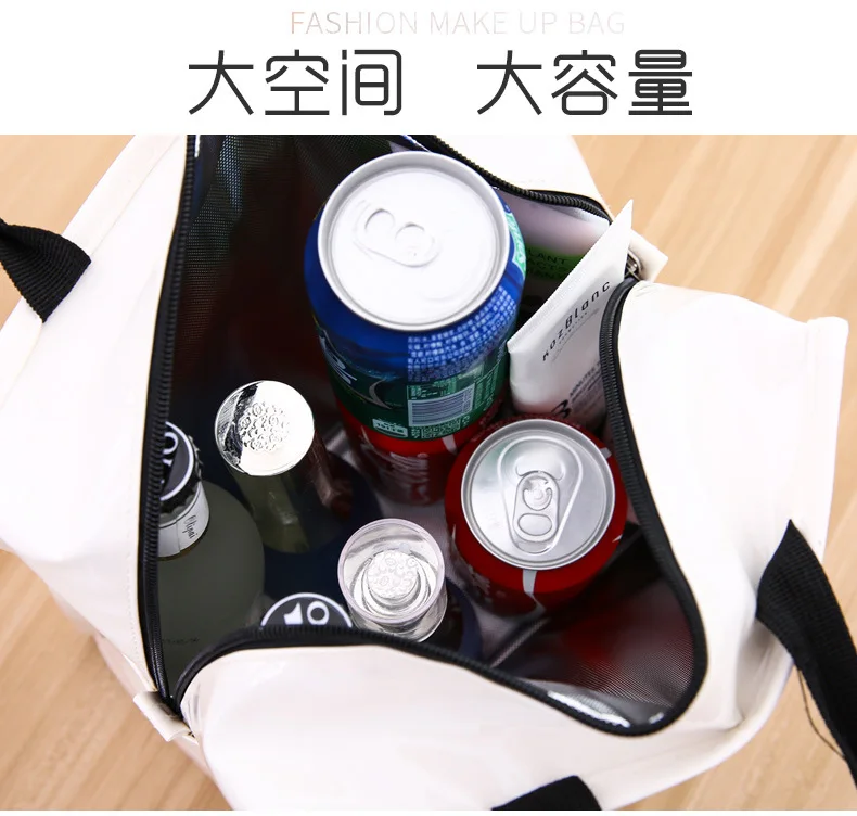 Стильный bento изоляционный пакет льда Портативный pu Ланч-бокс для пикника Цветок молния два размера для женщин подогреватель детского питания держать ланч-мешок