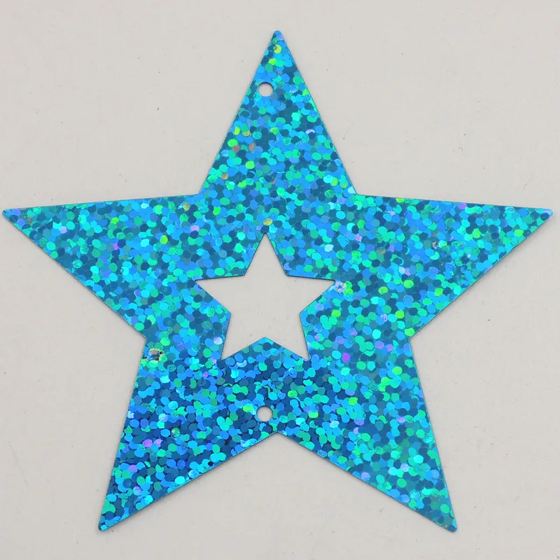 

20pcs/lot 70mm Colors Hollow Five-Pointed sequins pendant Paillettes DIY Wedding Party Decoration nails Lentejuelas accessories