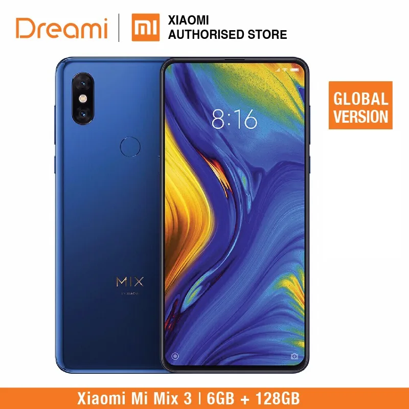 Глобальная версия Xiaomi mix 3 128 ГБ Встроенная память 6 оперативная (новый и