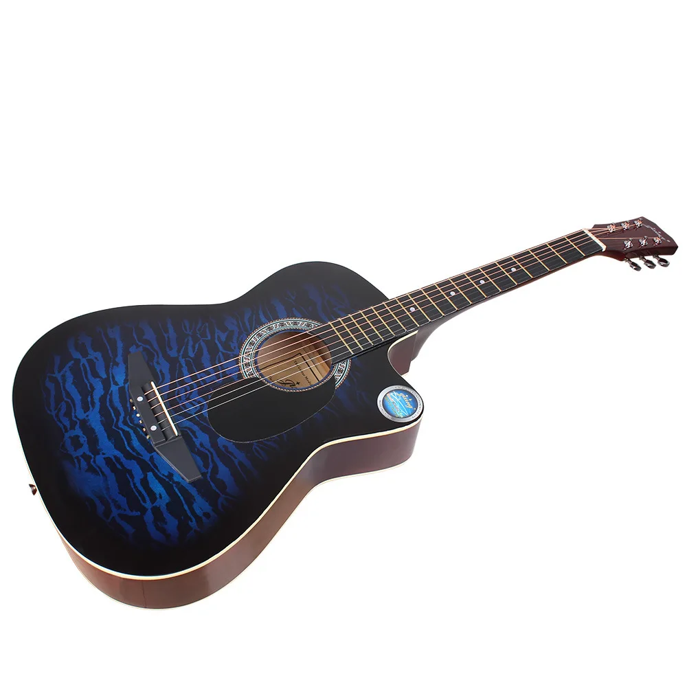 Jetion 38 inch Blue Tiger cutaway guitar ballad accessories wholesale one generation | Спорт и развлечения