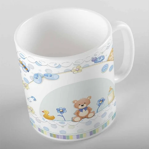 Else Blue Sweet Bear Animals Boy Children Kids 3D Digital Printing Modern Turkish Ceramic Porcelain Coffee Tea Milk Cup Mug | Дом и сад