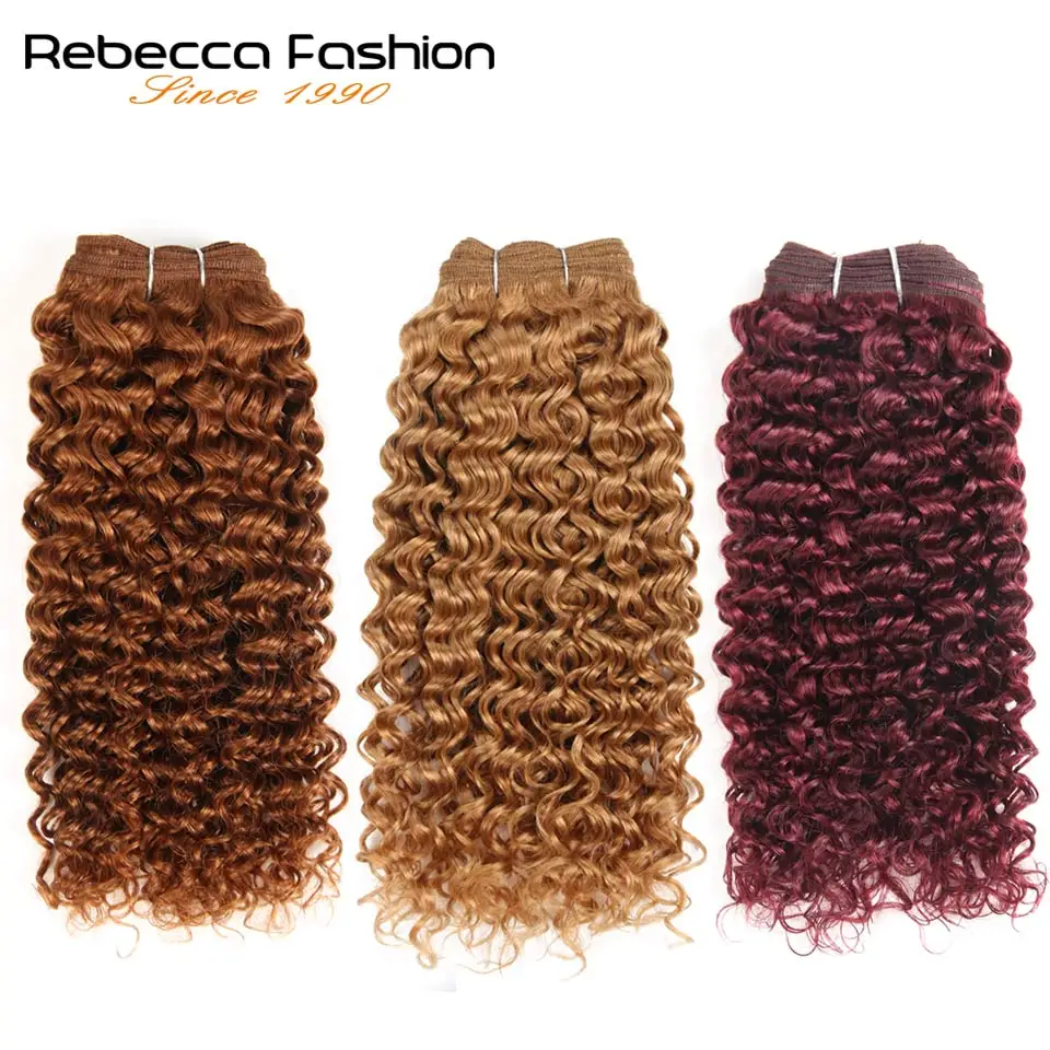 Rebecca Remy бразильские волнистые волосы 100 г предварительно цветные винно красные