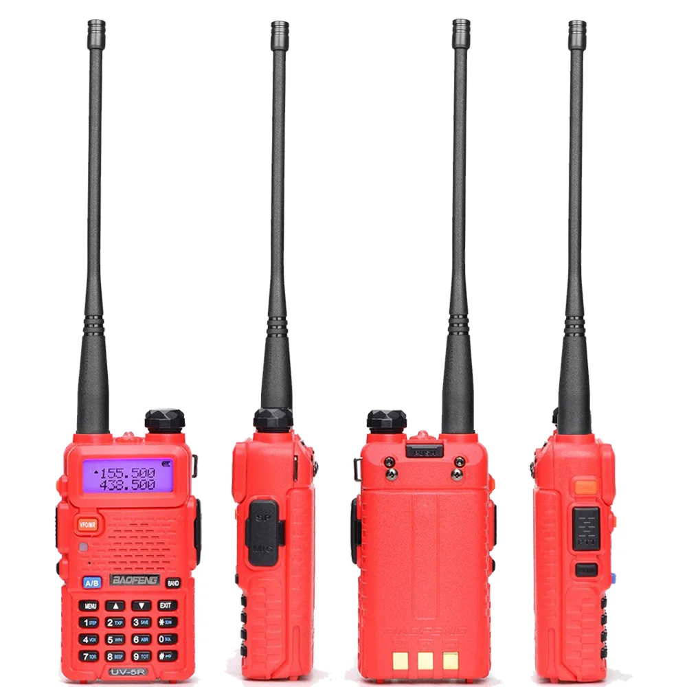 10 шт. Baofeng UV 5R красный радиолюбителей УФ Dual Band рация UV5R 128CH UHF/УКВ FM CB трансивер +