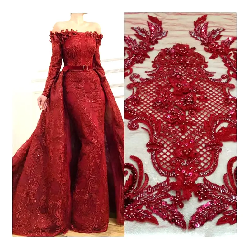 Красивые красные свадебные кружевные гипюровые платья для свадебных и вечерних