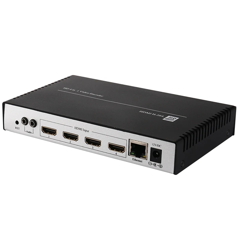 Четырехканальный HDMI видеокодер MINE E5001 H.265/H264 трансляция в прямом эфире работает с