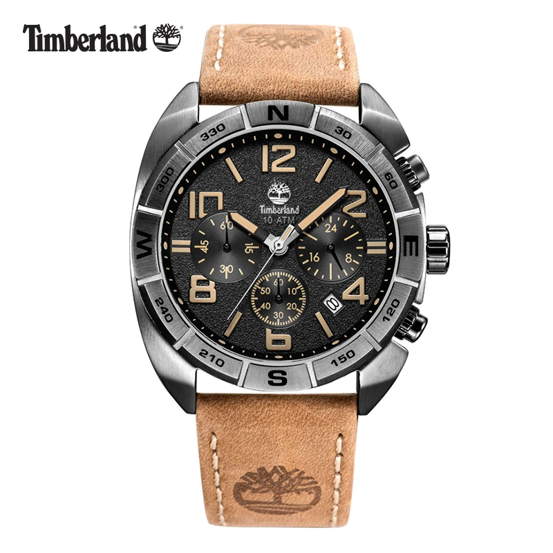 Timberland многофункциональный Дисплей Календарь мужские Часы Кожа Мода