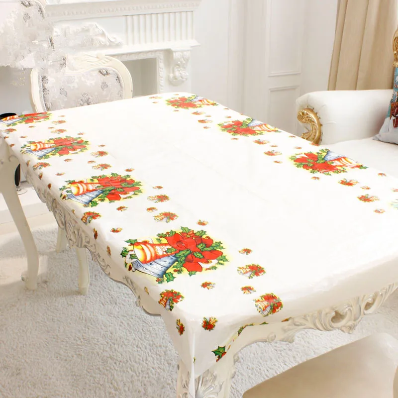 Merry Christmas Rectangular Tablecloth Kitchen Dining Table Covers Decorations for Home Natal Noel New Year Decoration | Дом и сад