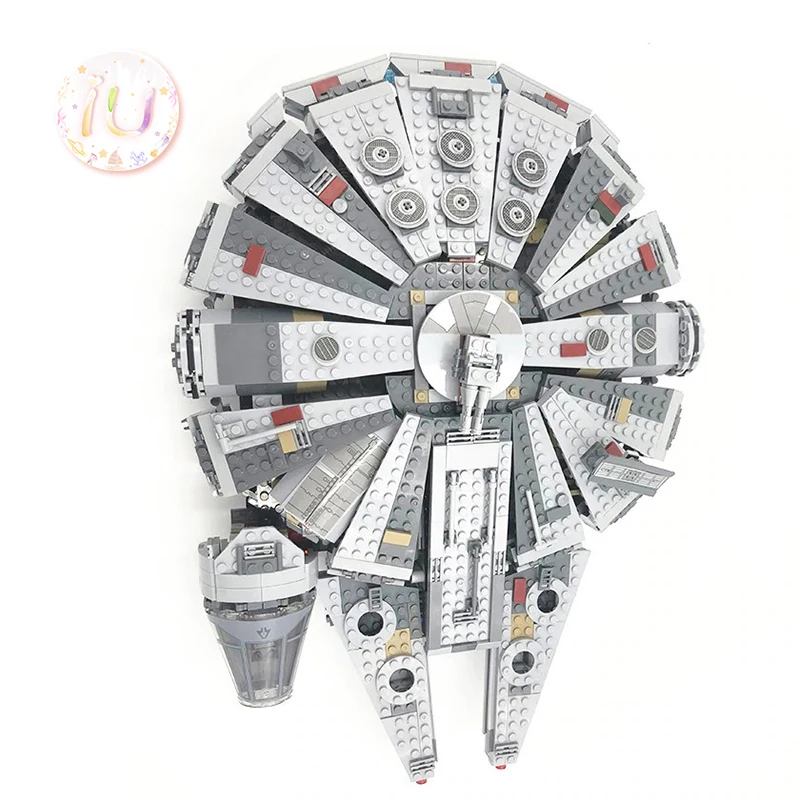 Legoings звезда серии 75105 Сокол Миллениум строительные блоки набор подарок на день