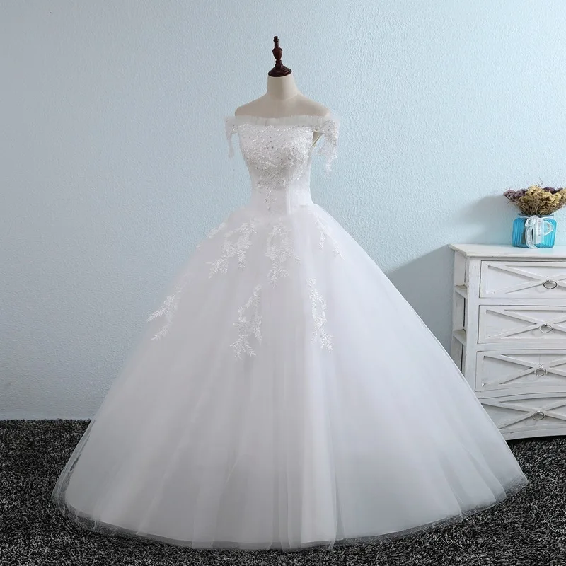 Кружева рюшами Noiva Casamento кружева обратно А силуэта аппликация Мода простой белый