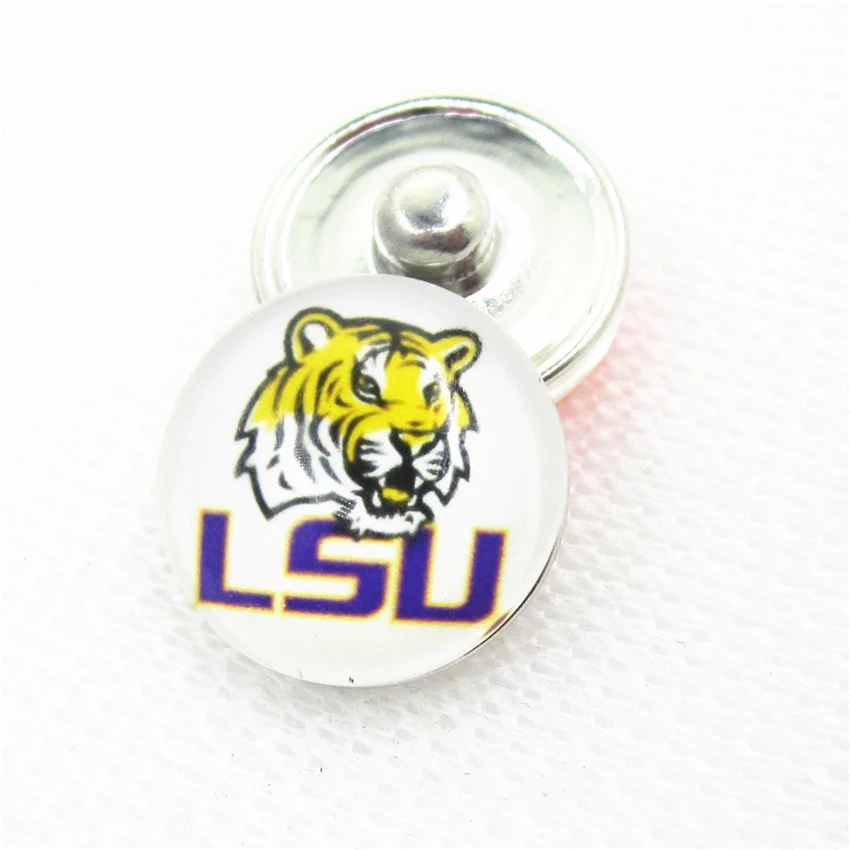

Hot Selling 20pcs/lot US College Team Snap Buttons For 18mm Snap Bracelet&Bangles DIY Snap Jewelry Charms