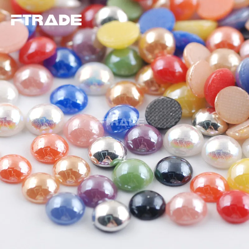 Хрустальная керамическая полимерная глина с плоской задней стороной кольцо для