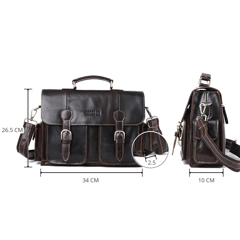 CROSS OX Портфель для мужчин Сумка из натуральной кожи HB574|briefcase for men|genuine leather bagleather bag