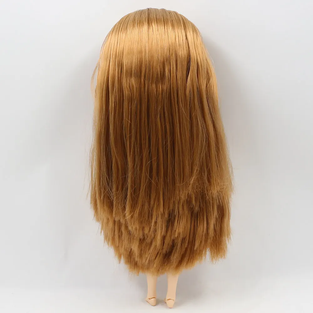 BL0454 RBL Scalp 1/6 Blyth кукольные парики, включая жесткий эндоконский купол с взрыва/без челки бахрома мягкие прямые волосы серии 1 - Цвет: BL0454