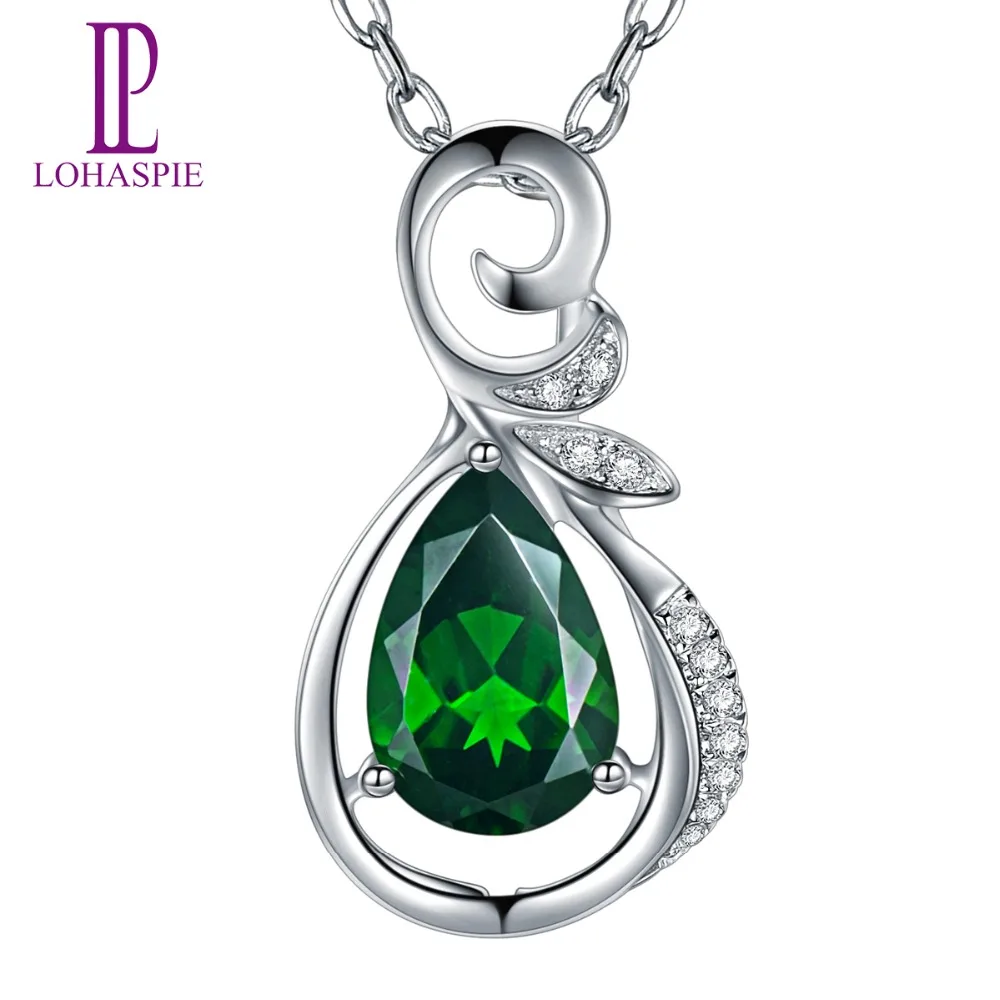 

LP Diamond-Jewelry Customized 9K 10K 14K 18K Gold 1.30ct Natural Chrome Diopside Gemstone Pendant Fine Stone Jewelry For Gift