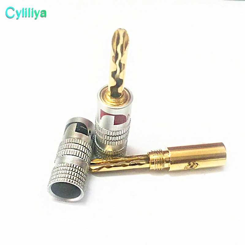 24K позолоченный аудио Nakamichi BFA бесшумный провод в трубке разъем для динамика типа
