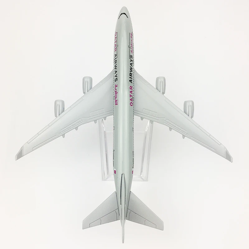 16 см 1:400 Модель самолета Qatar Airlines Boeing 747 металлическая литая авиационная модель QA