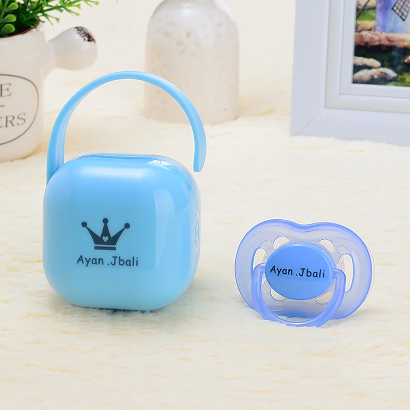MIYOCAR-caja de almacenamiento para chupete, contenedor a prueba de polvo con cualquier nombre, cualquier texto, cualquier foto, puede imprimir, regalo &uacute;nico-4