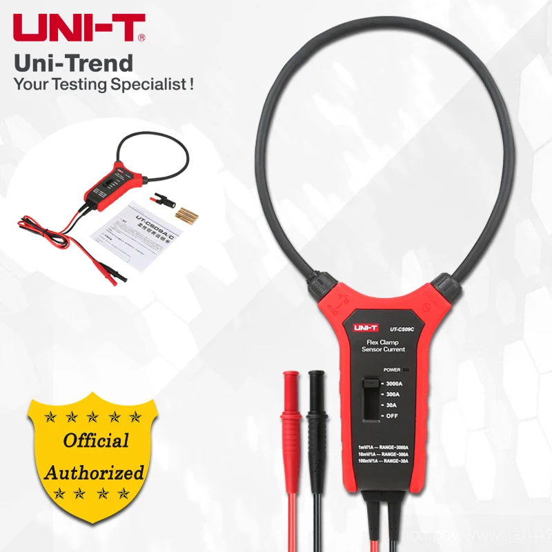 

UNI-T UT-CS09A/UT-CS09C Flex Clamp Sensor; 3000A flexible AC ammeter, oscilloscope / multimeter current probe